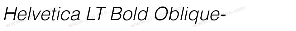 Helvetica LT Bold Oblique字体转换